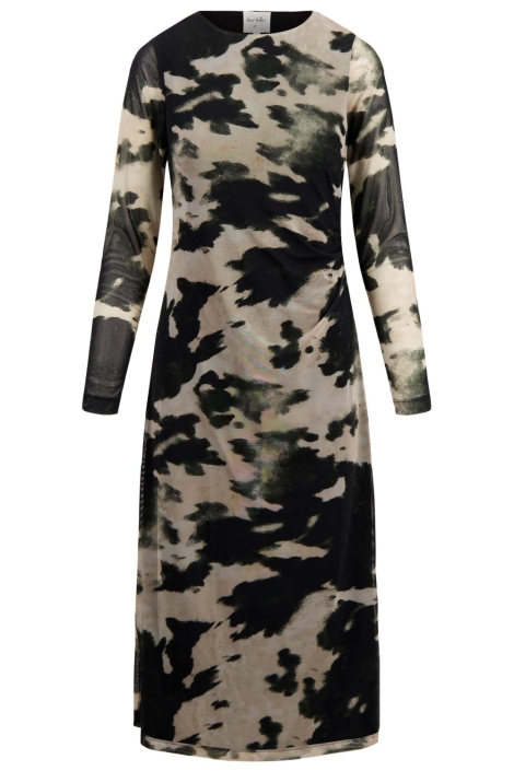 Zusss 0301-123 mesh jurk met print